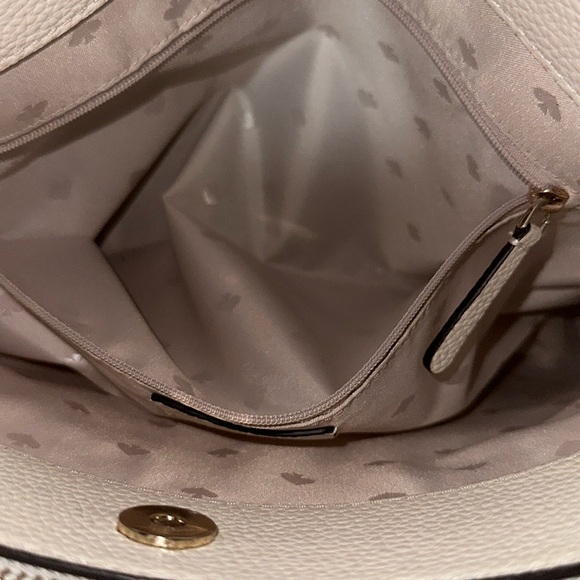 Kate Spade Jackson White and tan leather Shoulder Bag with Textured Center new - Picture 11 of 11